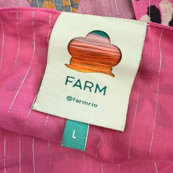 FARM Rio Summer Dress  Tropical Colors Tassel Trim Open Back - Picture 3 of 6